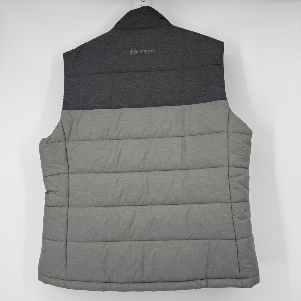 NEW Ororo Men XL Classic Heated Puffer Vest Insulated Flecking Gray NO BATTERY - Picture 2 of 10